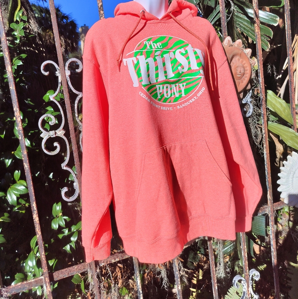 Thirsty Pony Graphic Hoodie Sweatshirt Large